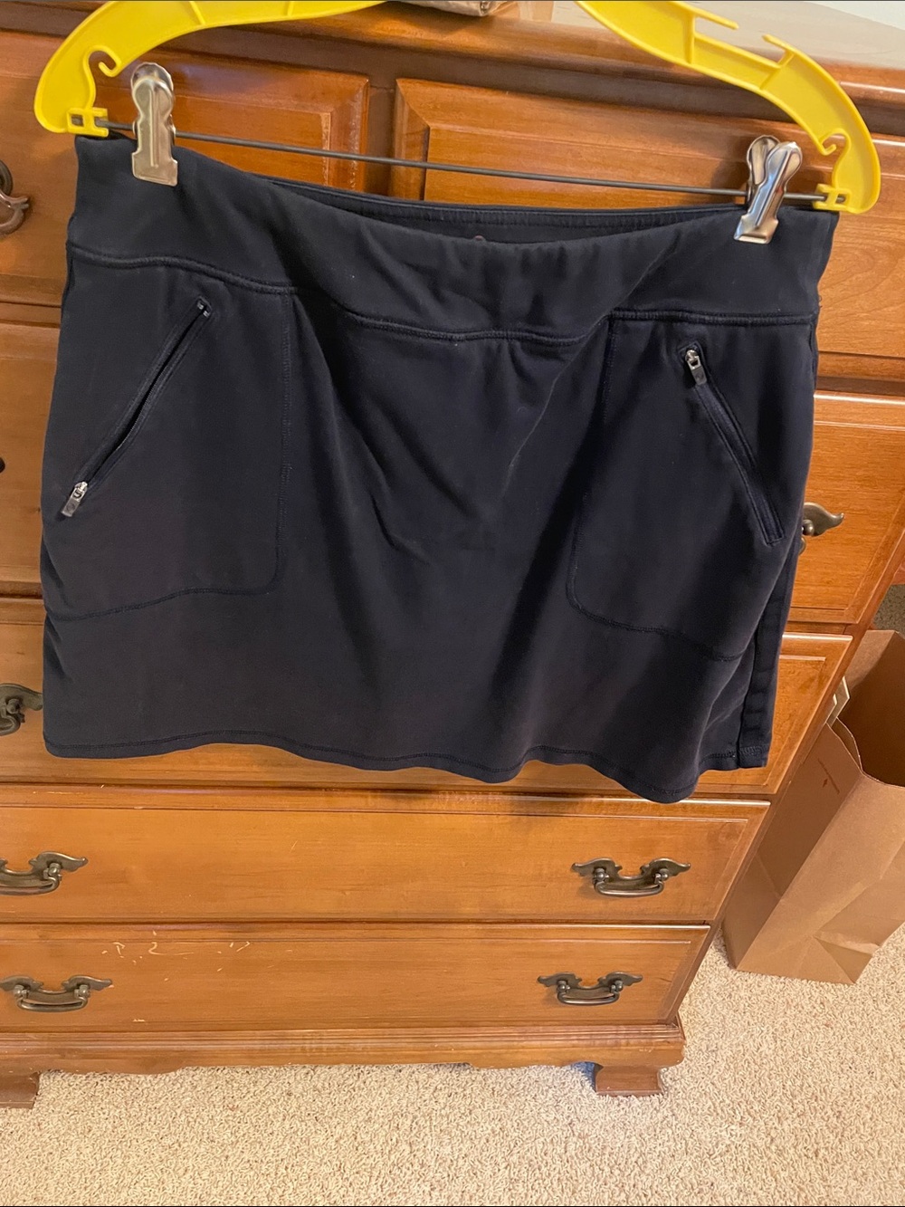 Talbots Black Active Skort with Zip Pockets